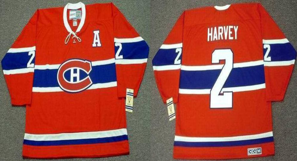 2019 Men Montreal Canadiens #2 Harvey Red CCM NHL jerseys